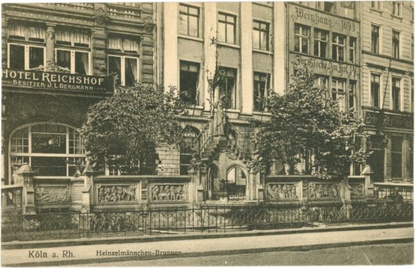 köln am rhein, heinzelmännchen brunnen