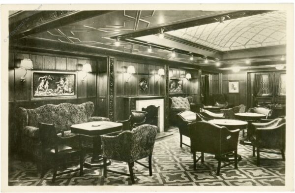 bremen, norddeutscher lloyd, d. columbus, 2. kl. rauchzimmer