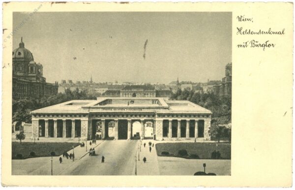 wien 1, heldendenkmal mit burgtor