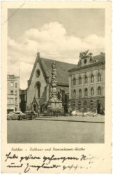 ratibor, rathaus und dominikaner kirche