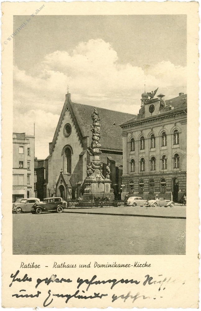 ratibor, rathaus und dominikaner kirche ratibor, rathaus und dominikaner kirche
