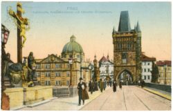 prag, karlsbrücke, kreuzherrnkloster und altstädter brückenturm