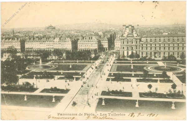 paris, panorama, les tuileries