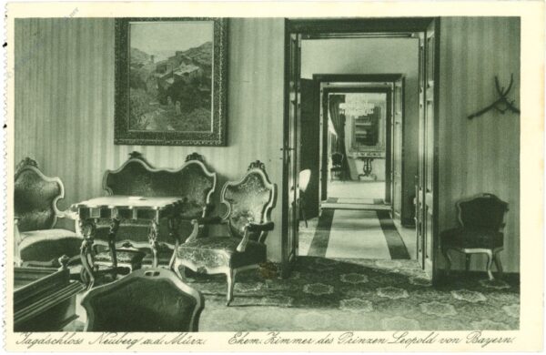 neuberg an der mürz, jagdschloss, ehem. zimmer des prinzen leopold von bayern