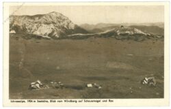 schneealpe, blick vom windberg auf schauerkogel und rax