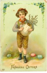 ostern, kind mit osterei