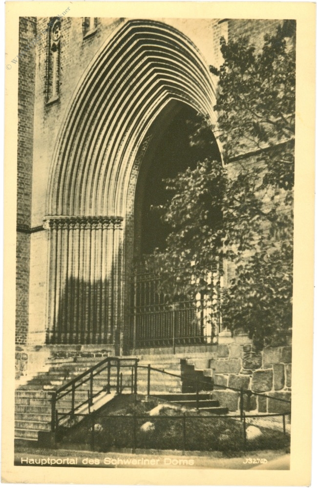 schwerin, hauptportal des doms schwerin, hauptportal des doms