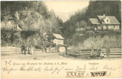 krampen, bei neuberg, gruss aus, waldidylle