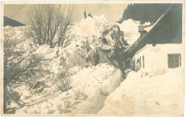 st. aegyd, lawinenkatastrophe in lahnsattel 2.2.1923