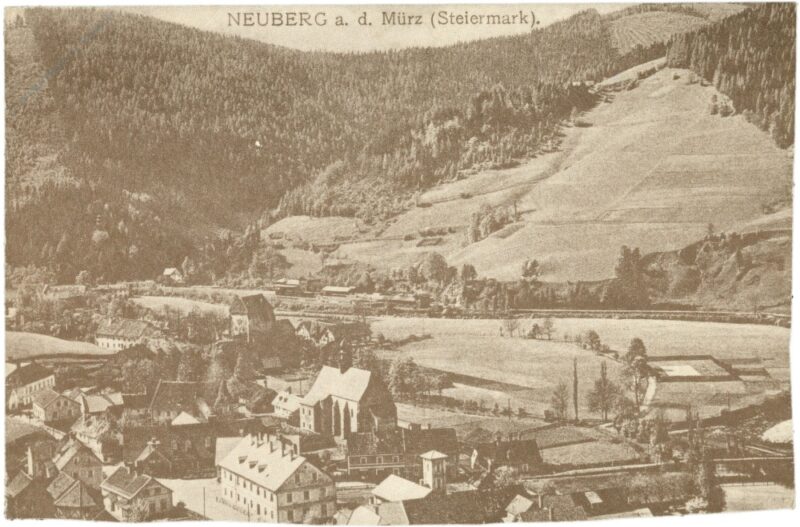 neuberg an der mürz, ortsansicht 1910 neuberg an der mürz, ortsansicht 1910
