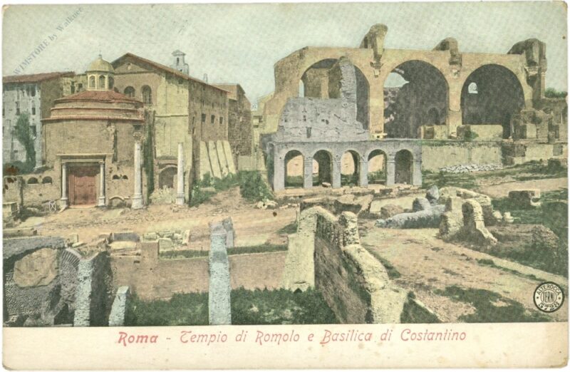 rom, tempio di romolo e basilica di costantino rom, tempio di romolo e basilica di costantino