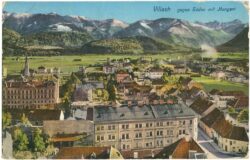 villach, gegen süden mit mangart