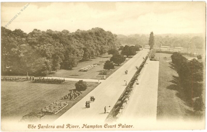 london, hampton court palace, the gardens and river london, hampton court palace, the gardens and river