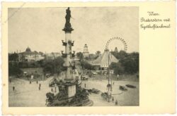 wien 2, praterstern mit tegetthoffdenkmal