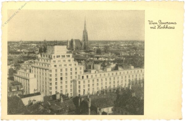 wien, panorama mit hochhaus