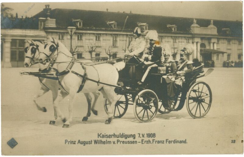 kaiser huldigungs festzug, prinz august wilhelm v. preussen erzh. franz ferdinand kaiser huldigungs festzug, prinz august wilhelm v. preussen erzh. franz ferdinand