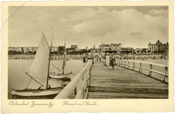 ostseebad zinnowitz, strand mit brücke