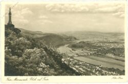 trier, mariensäule, blick auf trier