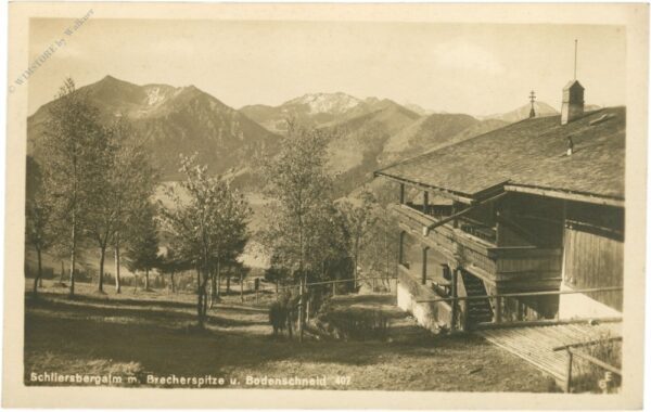 schliersee, schliersbergbahn mit brecherspitze und bodenschneid