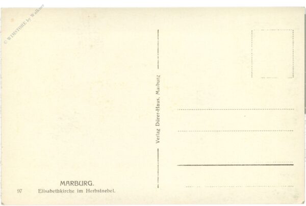 marburg, elisabethkirche im herbstnebel