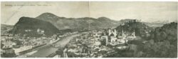 salzburg, vom aussichtsturm des restaur. elektr. aufzug aus