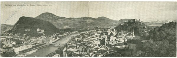 salzburg, vom aussichtsturm des restaur. elektr. aufzug aus