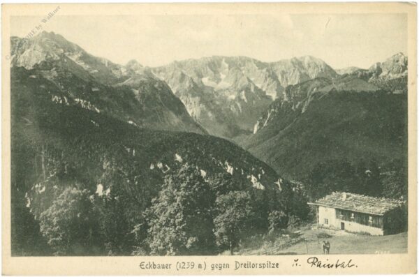 garmisch partenkirchen, eckbauer gegen dreitorspitze
