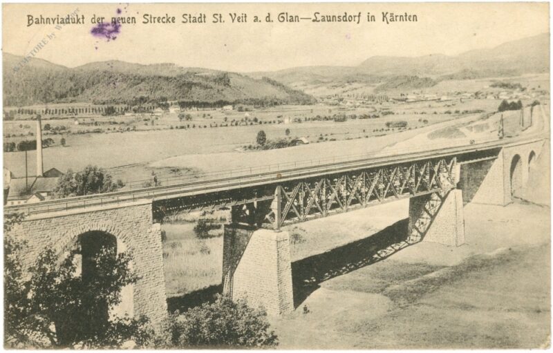 st. veit an der glan, bahnviadukt der neuen strecke stadt st. veit an der glan launsdorf st. veit an der glan, bahnviadukt der neuen strecke stadt st. veit an der glan launsdorf
