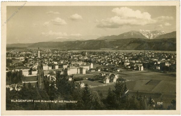 klagenfurt, vom kreuzbergl mit hochobir