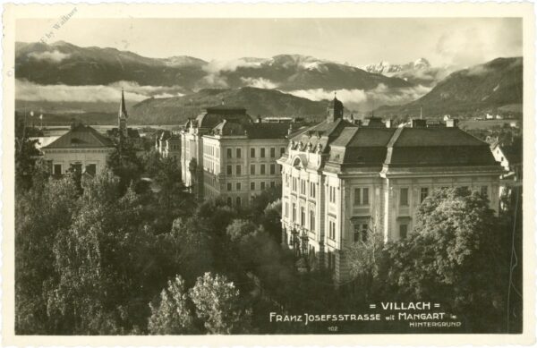 villach, franz josefstrasse mit mangart