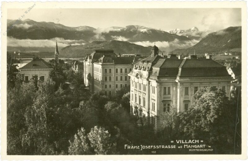 villach, franz josefstrasse mit mangart villach, franz josefstrasse mit mangart