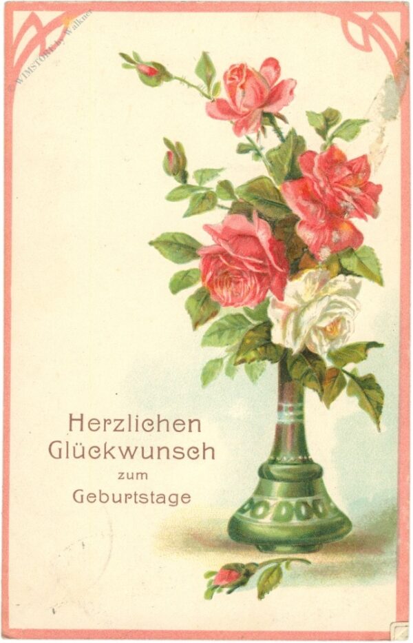 geburtstag, blumen in einer vase