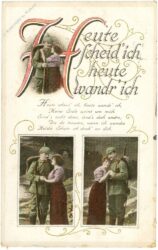 heute scheid ich, heute wandr' ich...