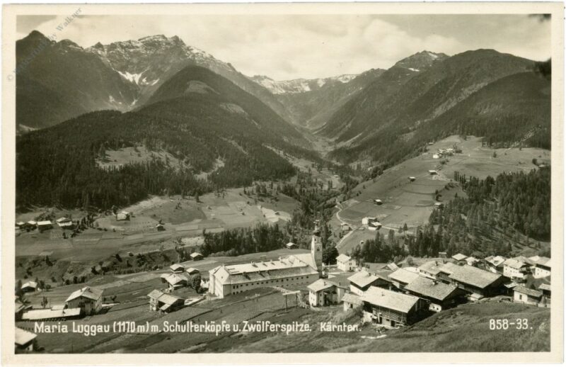 maria luggau, mit schulterköpfe und zwölferspitze maria luggau, mit schulterköpfe und zwölferspitze