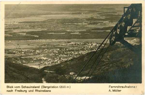 freiburg, blick vom schauinsland nach freiburg und rheinebene