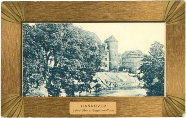 hannover, leine ufer und beguinen turm