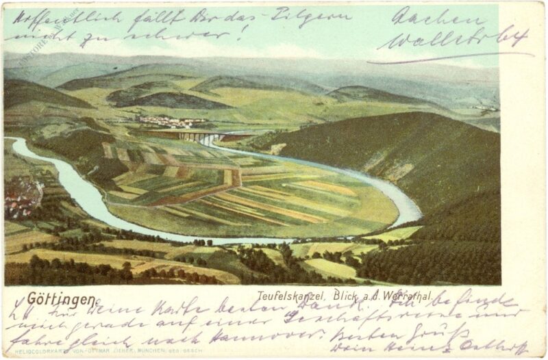 göttingen, teufelskanzel, blick a.d. werrathal göttingen, teufelskanzel, blick a.d. werrathal