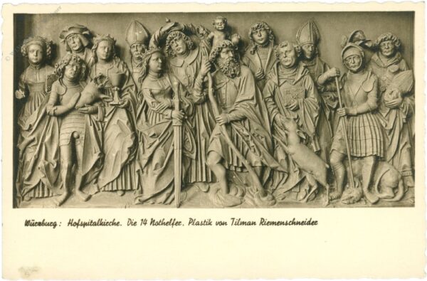 würzburg, hofspitalkirche, die 14 nothelfer