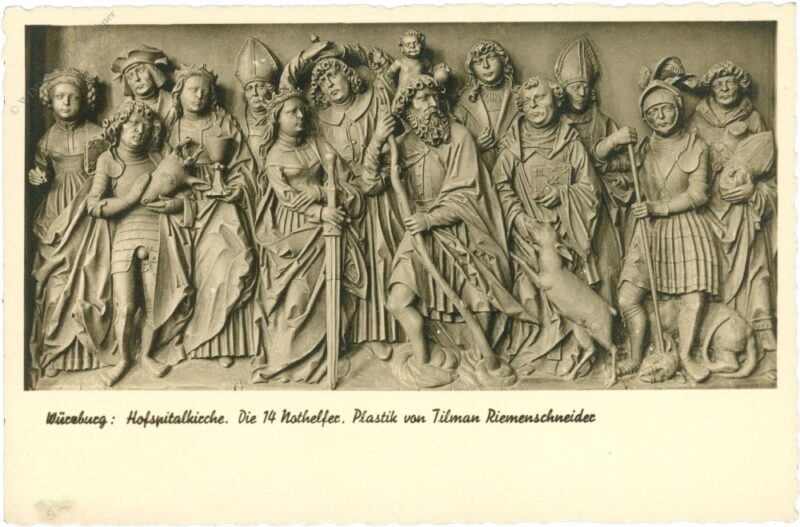 würzburg, hofspitalkirche, die 14 nothelfer würzburg, hofspitalkirche, die 14 nothelfer