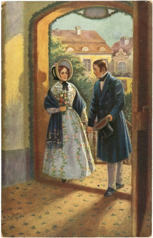 i. linschoten: biedermeier brautpaar i. linschoten: biedermeier brautpaar
