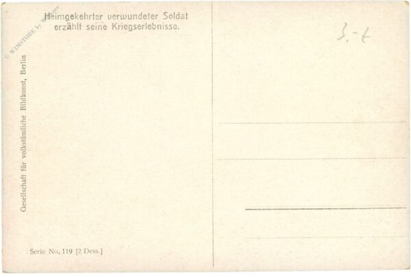 soldaten, heimgekehrter verwundeter soldat erzählt seine kriegserlebnisse