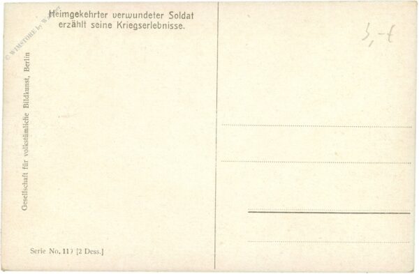 soldaten, heimgekehrter verwundeter soldat erzählt seine kriegserlebnisse
