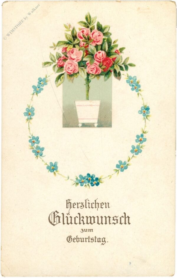 geburtstag, rosenbäumchen