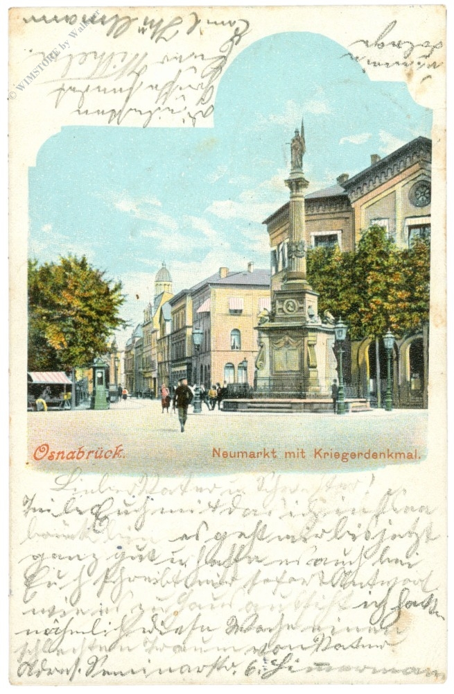 osnabrück, neumarkt mit kriegerdenkmal osnabrück, neumarkt mit kriegerdenkmal