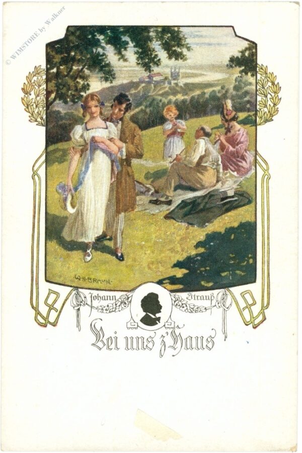 strauss, johann: bei uns z'haus