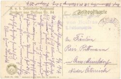 das infanterieregiment nr. 84 unter seinem obersten dr. von eccher in der schlacht bei sopanow, 8. 6. 1916