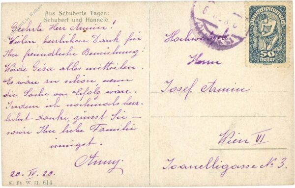 schubert, franz: schubert und hannele