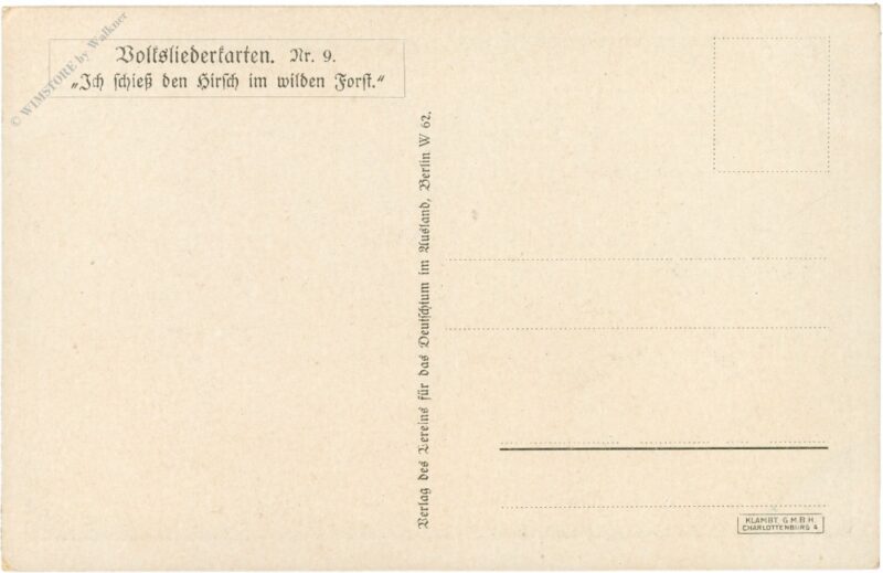 ich schieß' den hirsch...
