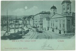 triest, rathaus und carciotti platz