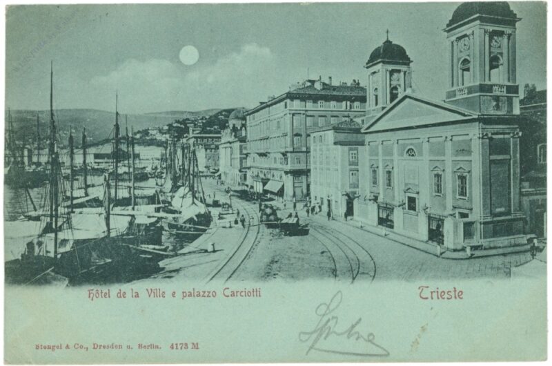 triest, rathaus und carciotti platz triest, rathaus und carciotti platz